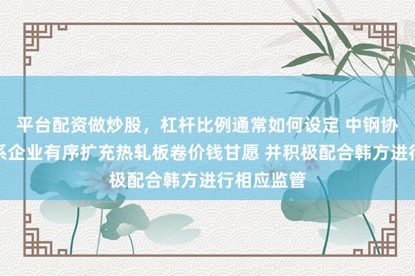 平台配资做炒股，杠杆比例通常如何设定 中钢协：组织联系企业有序扩充热轧板卷价钱甘愿 并积极配合韩方进行相应监管