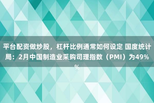 平台配资做炒股，杠杆比例通常如何设定 国度统计局：2月中国制造业采购司理指数（PMI）为49%