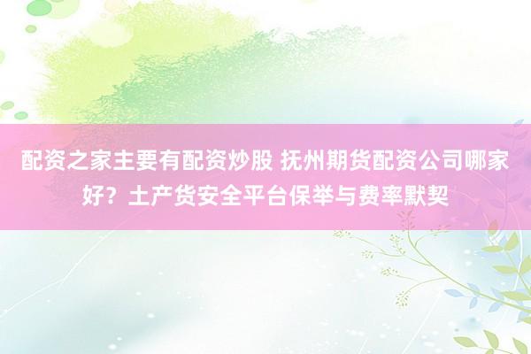 配资之家主要有配资炒股 抚州期货配资公司哪家好？土产货安全平台保举与费率默契