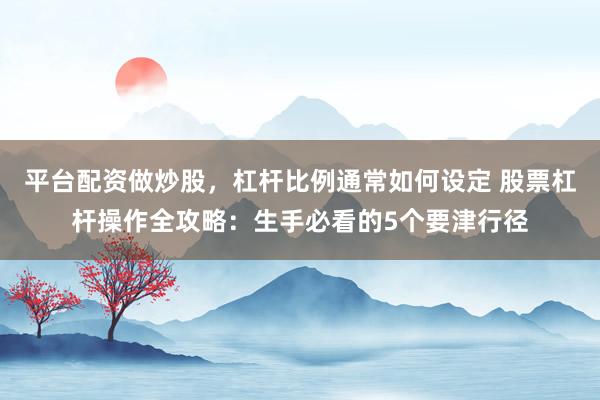 平台配资做炒股，杠杆比例通常如何设定 股票杠杆操作全攻略：生手必看的5个要津行径