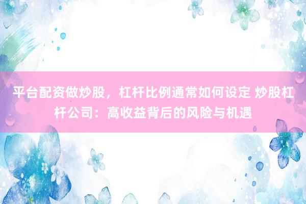 平台配资做炒股，杠杆比例通常如何设定 炒股杠杆公司：高收益背后的风险与机遇